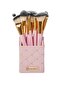 12-Piece Pink Makeup Brush Set and Box