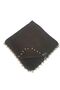 Pearl Beaded Gold Hand Embroidered Scarf Writing 100x100cm - 2