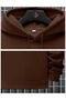 Unisex Brown Printed Thick Hoodie with Kangaroo Pocket - 3