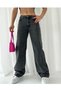 Super High Waist Loose Leg Smoked Snow Wash Lycra Women's Denim Jeans Loose Jeans - 2