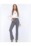 Glenn Women's Colorfast Gray Spanish Fit Flannel Leg High Waist Jean