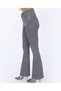 Glenn Women's Colorfast Gray Spanish Fit Flannel Leg High Waist Jean - 2