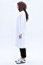 White Cotton Tunic with Back Slits and Epaulettes - 3