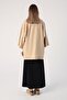 Beige Bat Sleeve Oversize Cardigan - 4