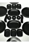 Matte Black 19 Piece Breakfast Set for 6 People - 2
