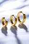 Gold Colored 3-Piece Steel Earrings - 2