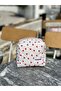 حقيبة مكياج صغيرة منقوشة على شكل قلب أحمر - حجم صغير - 3