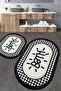 Vita Bona Bathroom Rug Set of 2, Washable, Non-Slip Base Bathroom