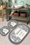 Earth Surface 3-Piece Bathroom Set: Rug and Mat