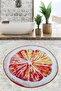 Grapefruit Diameter Bathroom Rug 120X120 cm