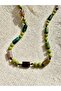 Jade and Indian Agate Stone Bracelet and Necklace Set Natural Stone Bracelet and Necklace in the Same Collection - 2