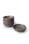 Matte Earth Taupe Sirius Snack Bowl / Sauce Bowl 12 cm 6 Pieces 977 - 7