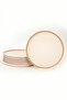 Matte Cream Gold Mesh Nordic Cake Plate 22 cm 6 Pieces - 4
