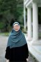 Medina Silk Large Size Water Green Scarf - 4
