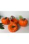 3 Pieces Small Size Pumpkin Storage, Honey Pumpkin Spice Bowl, Sugar Bowl 10x10 Cm - 2