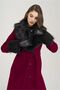 Medium Length Coat with Removable Collar and Sleeves and Button Closure FES 3905 - 6