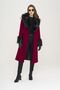 Medium Length Coat with Removable Collar and Sleeves and Button Closure FES 3905 - 7