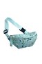 Baby Blue Flower Pattern Waist Bag/Waterproof Fabric/unisex/large Inner Volume - 2