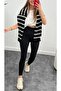 Black Fleece Lined Elastic Ribbed Interlock Knitted Winter Tights