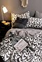 Elastic Sheet Duvet Cover Set Single Love Heart Gray - 5