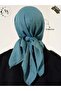 Hijab Women's Bamboo Crochet Turquoise Scarf - 3