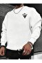 Unisex White Mountain Printed Thick Oversize Sweatshirt - 3