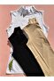 Cotton Lycra Zero Sleeve Turtleneck 3 Pieces Black, White, Skin Color Women's Undershirt - Body - 2