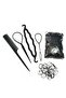 Women's Black 500 Pieces Perm Rubber + Hair Knitting Apparatus Set