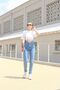 Liteon Light Blue Mom Jeans Soft Lycra High Waist Denim Trousers - 3