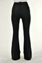 Ash Gray Smoked Power Lycra Super High Waist Loose Jeans Palazzo Trousers - 6