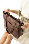 Genuine Leather Luxury Large Size Women's Hand and Shoulder Bag |   A Quality Genuine Leather Tan Bag - 5