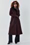 Burgundy Faux Fur Coat - 2
