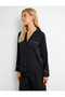 Shirt Pajama Top Long Sleeve Pocket Detailed Ribbed - 2