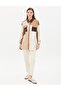 Beige Tunic - Colorful and Faux Leather Snap Fasteners - 2