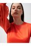 Satin Dress with Embroidered Sleeves Coral - 7