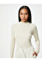 Basic Knitwear Sweater Stand Collar Textured - 2
