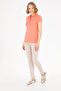 Women's Salmon Basic Polo Neck T-Shirt 50266348 -Vr047 - 3