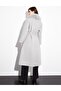 Premium Alpaca Wool Fish Back Patterned Coat Gray - 7