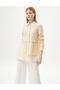 Light Yellow Wafer Blouse - Stone Detailed - 6