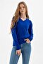 V-Neck Sweater Cobalt Blue - 5