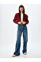 Oversize Double-Breasted Ribbed Jacket with Collar Pockets - 2