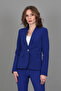 Single Button Classic Jacket-Cobalt Blue - 1044100