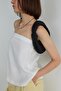 Ecru 100% Linen Mill Strapless Blouse - 5