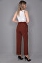 Short Brown Wide Leg Trousers - 3
