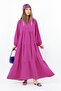 Prive Women's Soft Tensell Fabric Fuchsia Maxi Length Layered Summer Long Dress 24EL036 - 5