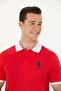 Men's Red Polo Collar T-Shirt 50263444 -Vr030 - 2