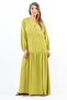Prive Women's Base 100% Viscose Oil Green Maxi Length Summer Dress - 5