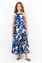 Blue Viscose Breeze Dress - Waist Elastic - 4