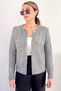 Women's Paris Light Gray Hair Knit Detail Knitwear Cardigan / Jacket - 2