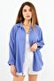 Women's Linen Comfy Long Lilac Shirt - 2